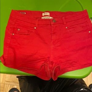 Red shorts